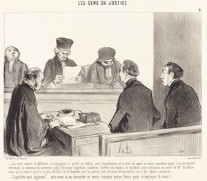 La Cour, vidant le délibéré... - Honoré Daumier