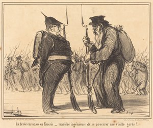 La Levée en masse en Russie... - Honoré Daumier