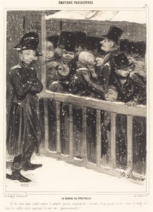 La queue au spectacle - Honoré Daumier