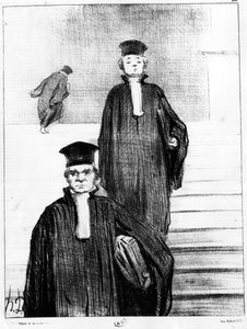 Avocats, caricature par Honoré Daumier (1808-1879). Charivari