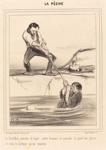 Le Barbillon entraîne... - Honoré Daumier