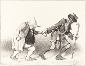 Le Constitutionnel et le Juif errant - Honoré Daumier