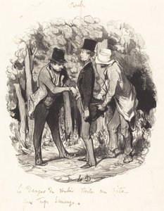Le Danger de... visiter un site par trop sauvage - Honoré Daumier