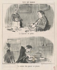 Le déjeuner du patron le sixième clerc... - Honoré Daumier