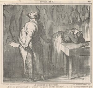 Le désespoir des bouchers - Honoré Daumier