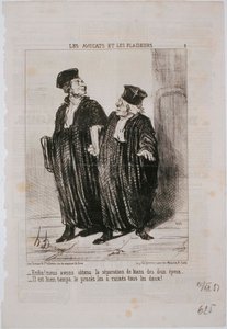 Les Avocats et Les Plaideurs: Enfin! Nous avons obtenu la séparation de biens... - Honoré Daumier