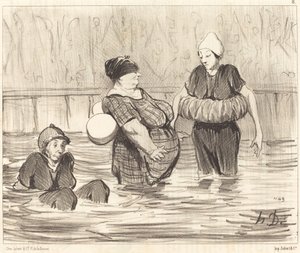 Les baigneuses prudentes - Honoré Daumier