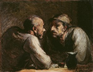 Les Deux Buveurs - Honoré Daumier