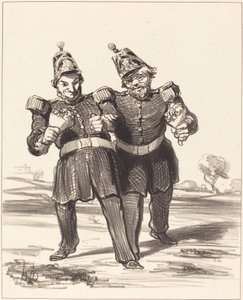 Les Deux Banqueteurs en Joie