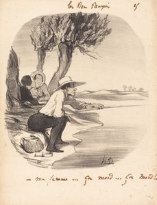Ma femme... ça mord... ça mord! - Honoré Daumier
