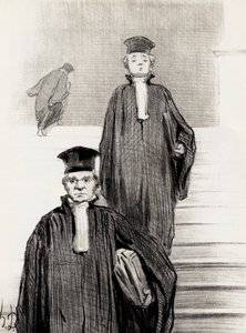 Escalier principal du Palais de Justice, 1848 - Honoré Daumier