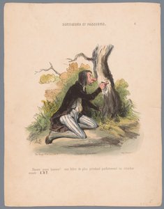 Homme gravant des initiales dans l