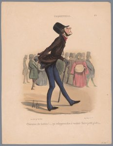 Homme marchant avec des chaussures trop petites - Honoré Daumier