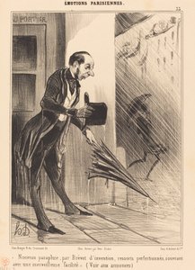 Nouveau parapluie, par Brevet... - Honoré Daumier