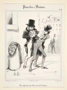 On reprend son bien où on le trouve, planche 11 de Proverbes et Maximes - Honoré Daumier
