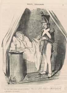 Oui, chère amie, jaloux tant que tu voudras!... - Honoré Daumier