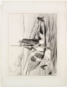Mariniers parisiens, planche 14 : Homme à la mer - Honoré Daumier
