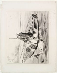 Mariniers parisiens, planche 14 : Homme à la mer, 1843 - Honoré Daumier