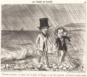 Parisiens recevant un grain...