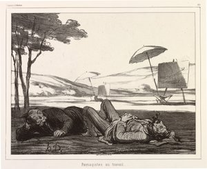 Paysagistes au Travail - Honoré Daumier