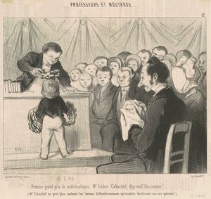 Premier grand prix de mathématiques, M. Cabuchet - Honoré Daumier