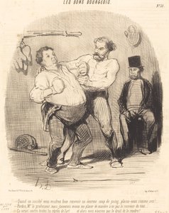 Quand en société vous voudrez bien recevoir un... coup... - Honoré Daumier