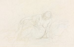 Femme allongée appuyée sur son bras (verso)