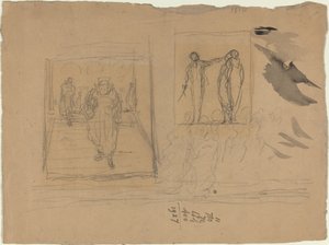 Scène dans un palais de justice - Honoré Daumier