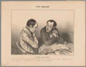 Écrivain conseillant à un collègue de se débarrasser de sa femme - Honoré Daumier