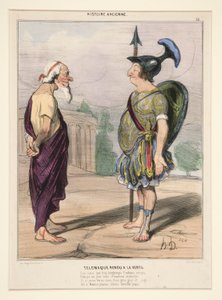 Télémaque Rendu à la Vertu. Son cœur, que trop longtemps Eucharis occupa - Honoré Daumier