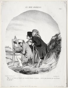 Le Bon Bourgeois, Planche 23 : Mais oui, ma chère, je vous assure que ce monsieur dessine..., 184 - Honoré Daumier