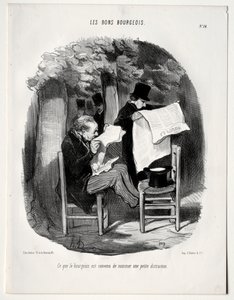 Le Bon Bourgeois, planche 14 : Ce que les bourgeois considèrent comme une distraction, 1846 - Honoré Daumier