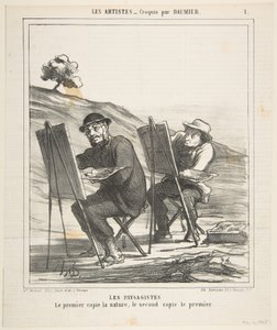 Les peintres de paysage, le premier copie la nature, le second copie le premier, de..., 12 mai 1865