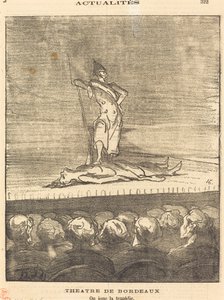 Théâtre de Bordeaux - on joue la tragédie - Honoré Daumier
