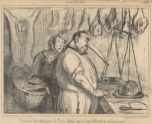 Tristesse des bouchers de Paris - Honoré Daumier