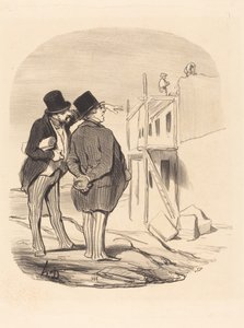 Deux hommes parmi les ruines - Honoré Daumier