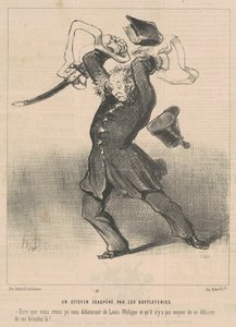 Un citoyen exaspéré par les buffleteries - Honoré Daumier