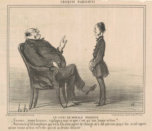 Un cours de morale moderne - Honoré Daumier