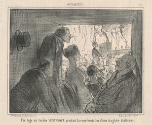 Une loge au théâtre Ventadour... - Honoré Daumier