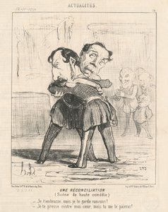 Une réconciliation, scène de haute comédie - Honoré Daumier