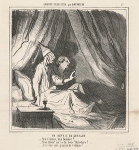 Un réveil en sursaut - Honoré Daumier