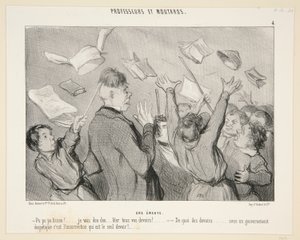 Une Émeute; #4 de Professeurs et Moutards - Honoré Daumier