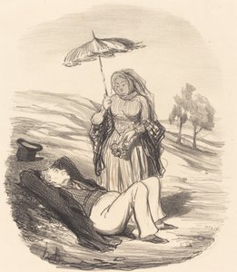 Une promenade conjugale - Honoré Daumier