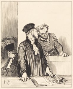 Voilà le ministère public qui vous dit des choses... désagréables... - Honoré Daumier