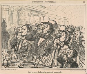 Vue prise à la buvette pendant la canicule - Honoré Daumier