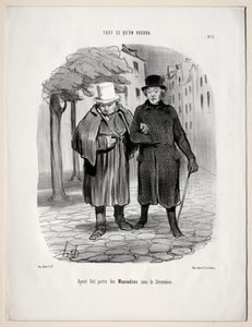 Ce que vous voudrez, planche 7 : Ayant pris le parti des dandys sous le Directoire - Honoré Daumier
