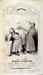 Illustrations sur les idées et légendes Philipon sous le titre Les Cent et Robert Macaire