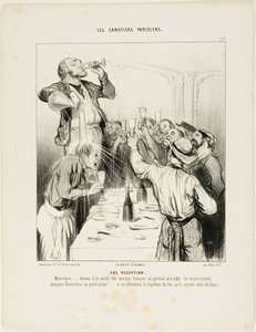 Une réception. "Messieurs..... buvons à la santé des marins français en général et à celle du nouveau coéquipier Greluchon en particulier !.... et en attendant son baptême du feu, nous lui en donnerons un à l