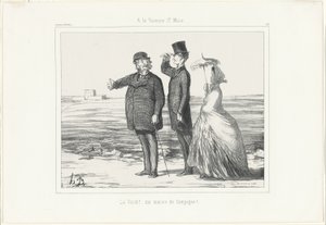 At Varenne, Saint-Maur. “There! My country house", plate 418 from Souvenirs d’artistes - Honoré Victorin Daumier