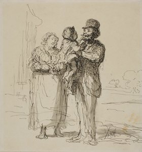 Scène de famille - Honoré Victorin Daumier